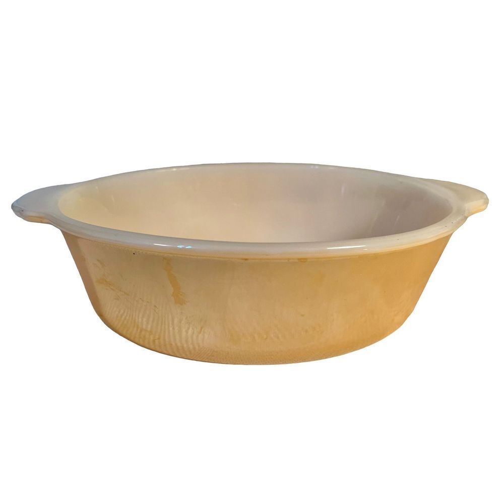 Vintage Pyrex FIRE KING Peach Lusterware 1-1/2 Qt. Casserole Dish #467 READ